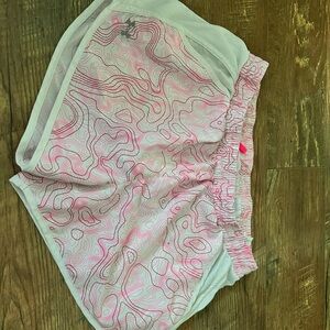 Under Armour White and Pink Women's Shorts